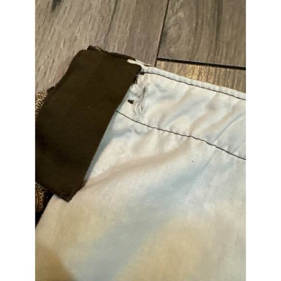 Vintage Waverly Paisley Pattern Scallop Lined Gathered Valance Curtain Tan & Bro - Picture 6 of 10